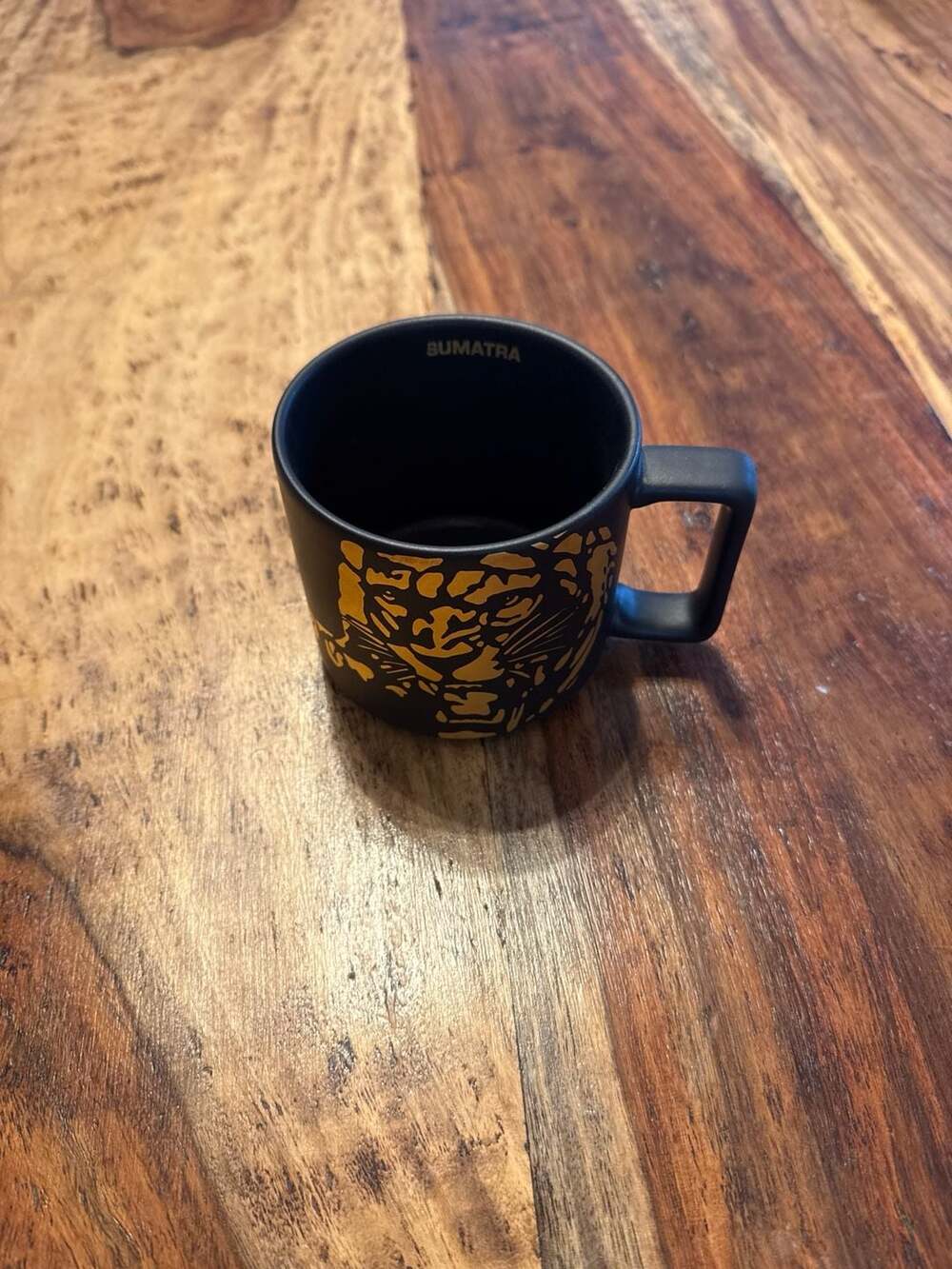 Starbucks 2016 Sumatra Tiger Matte Black Coffee Mug 14oz